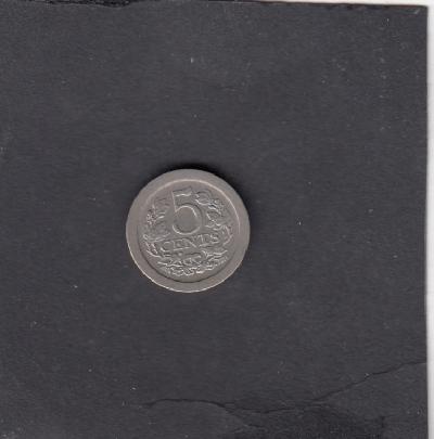 Beschrijving: 5 Cent WILHELMINA  